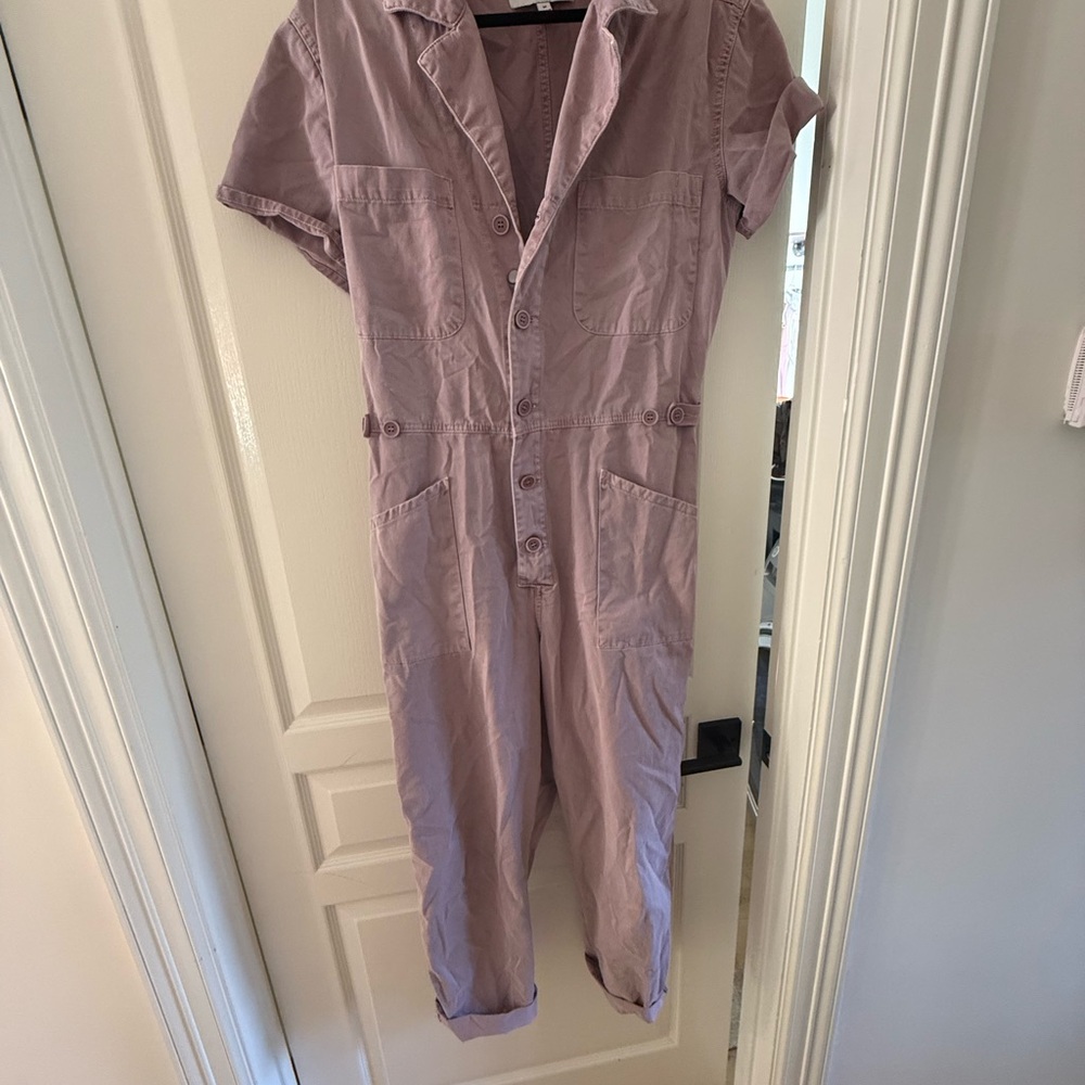Pistola Mauve Button-Up Jumpsuit